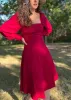Juniper Dress in Merlot sold by Lila Maternity