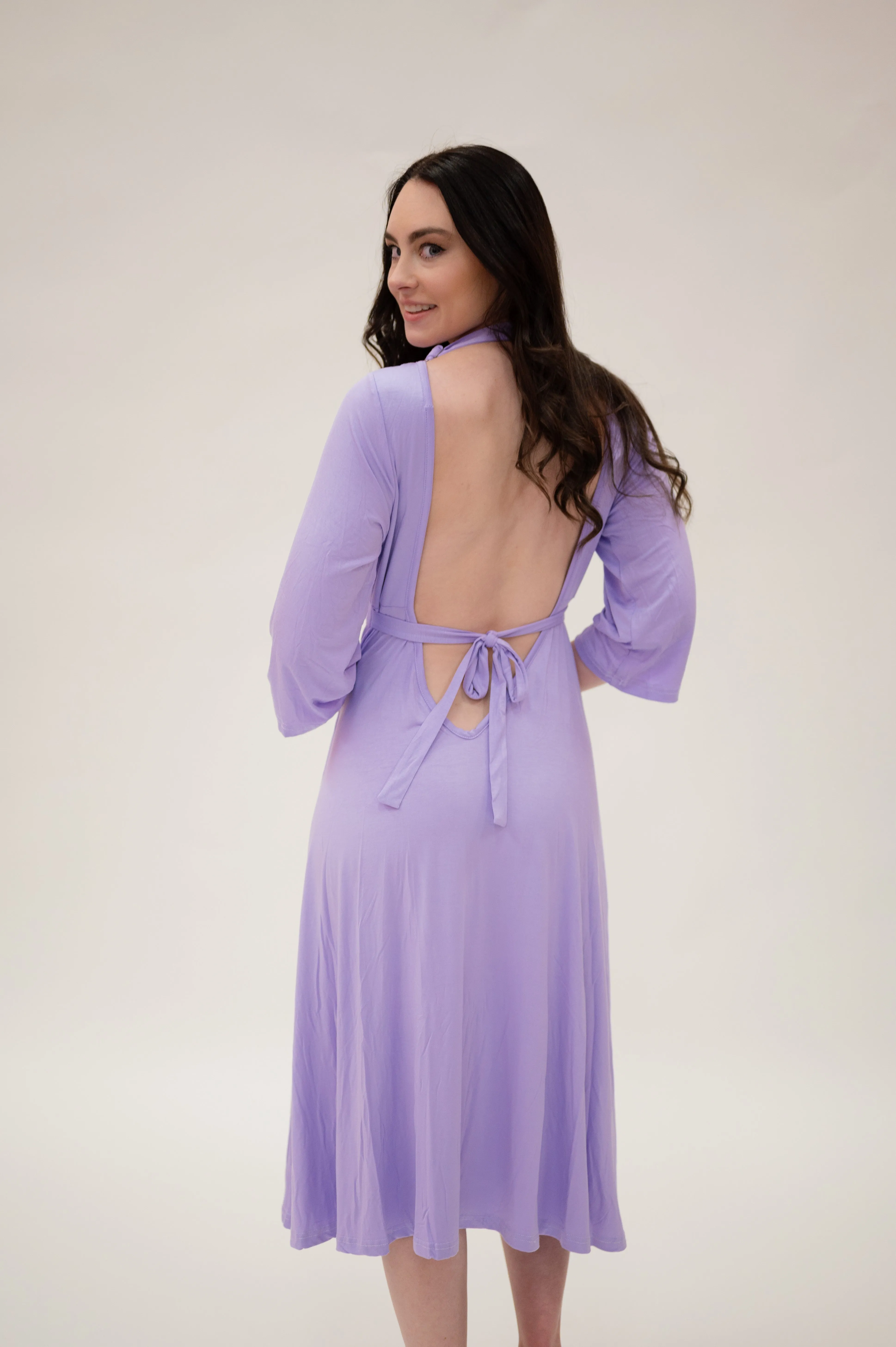 Lila Labor & Postpartum Gown in Lilac sold by Lila Maternity product image thumbnail 2