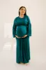 Nadia Labor & Postpartum Gown in Deep Teal sold by Lila Maternity