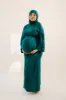Nadia Labor & Postpartum Gown in Deep Teal sold by Lila Maternity
