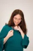 Nadia Labor & Postpartum Gown in Deep Teal sold by Lila Maternity