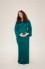 Nadia Labor & Postpartum Gown in Deep Teal sold by Lila Maternity