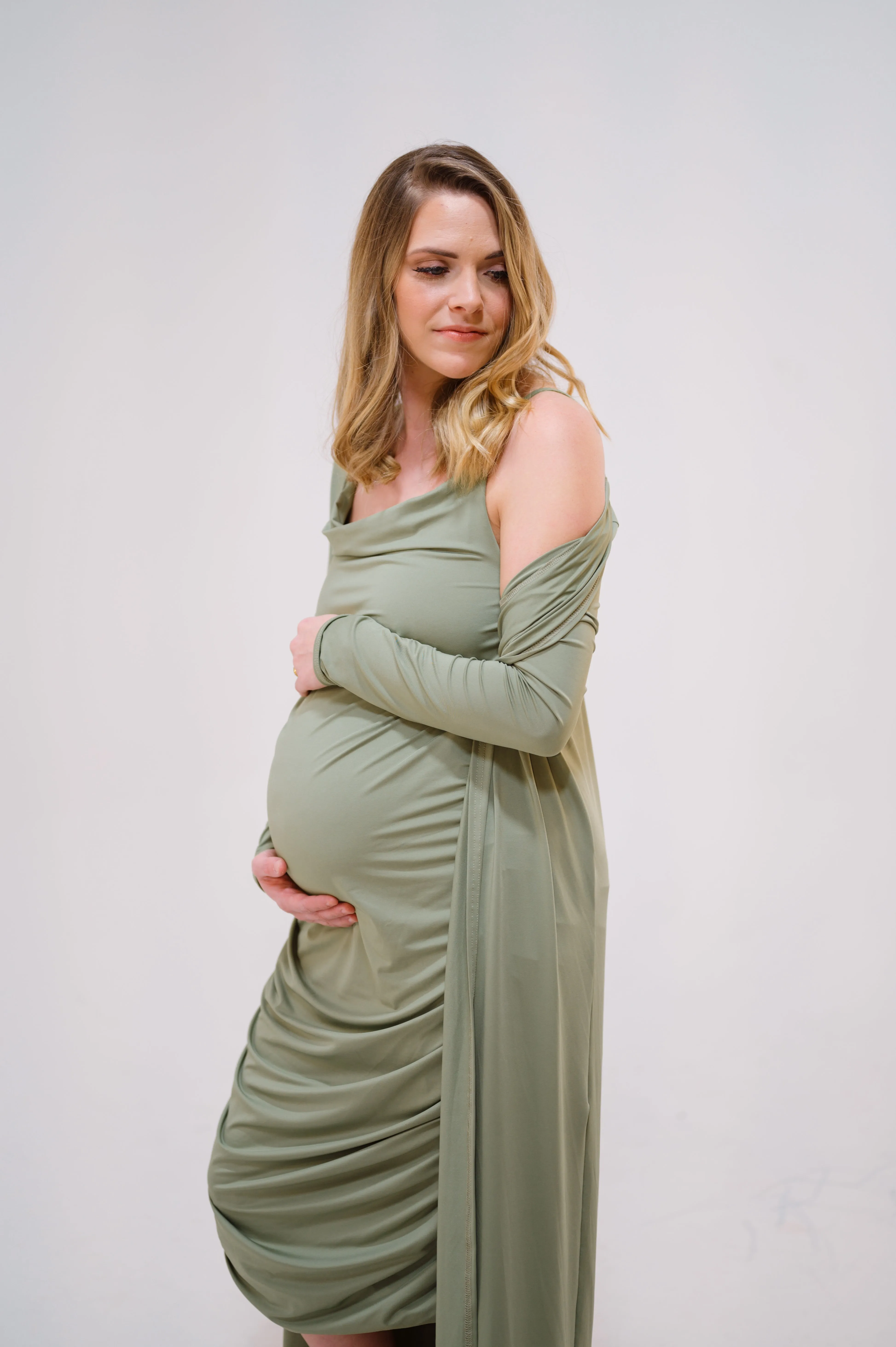 Maddy Dress and Duster Set in Moss sold by Lila Maternity product image thumbnail 3