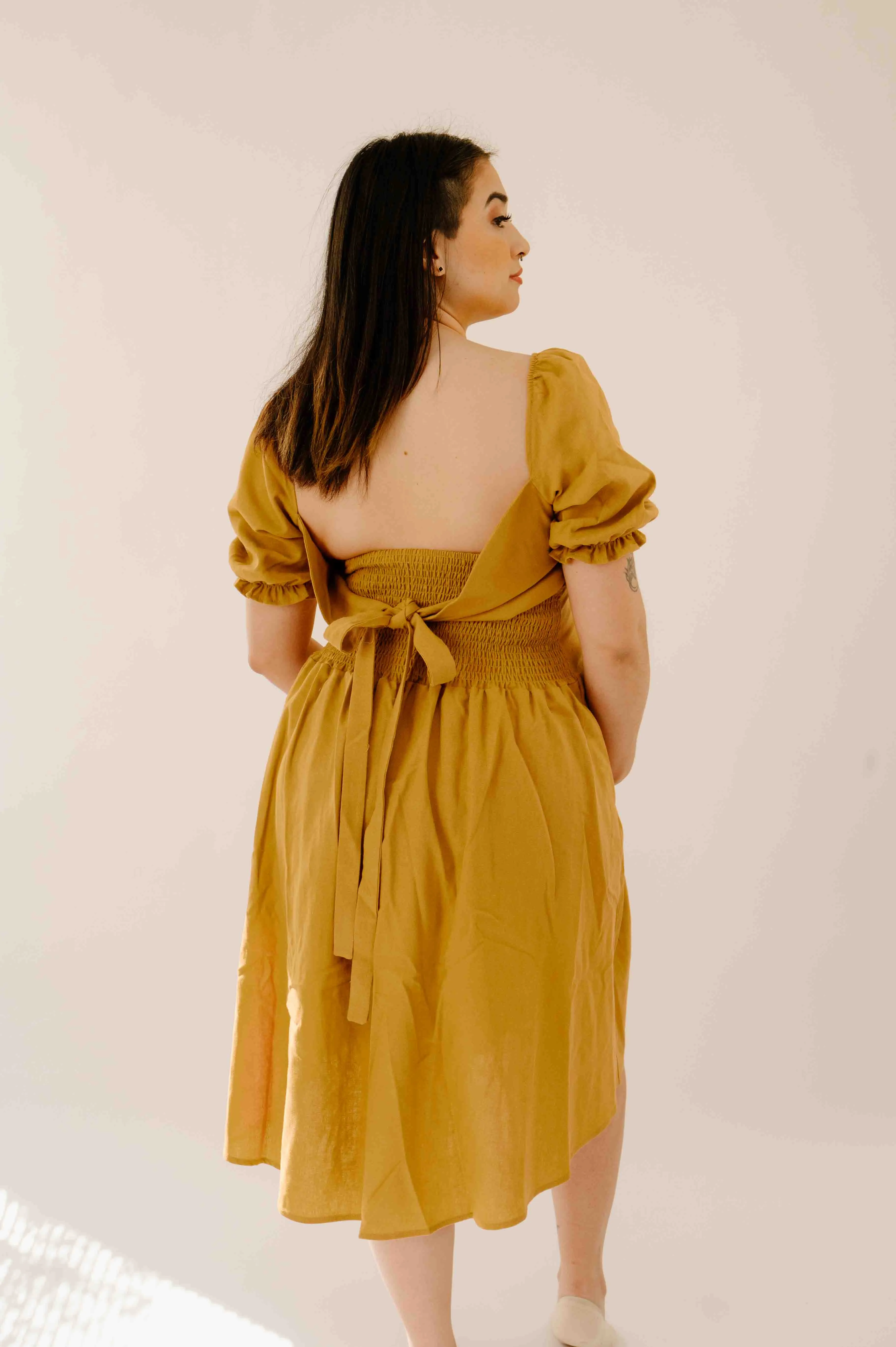 Selena Dress in Mustard sold by Lila Maternity product image thumbnail 3