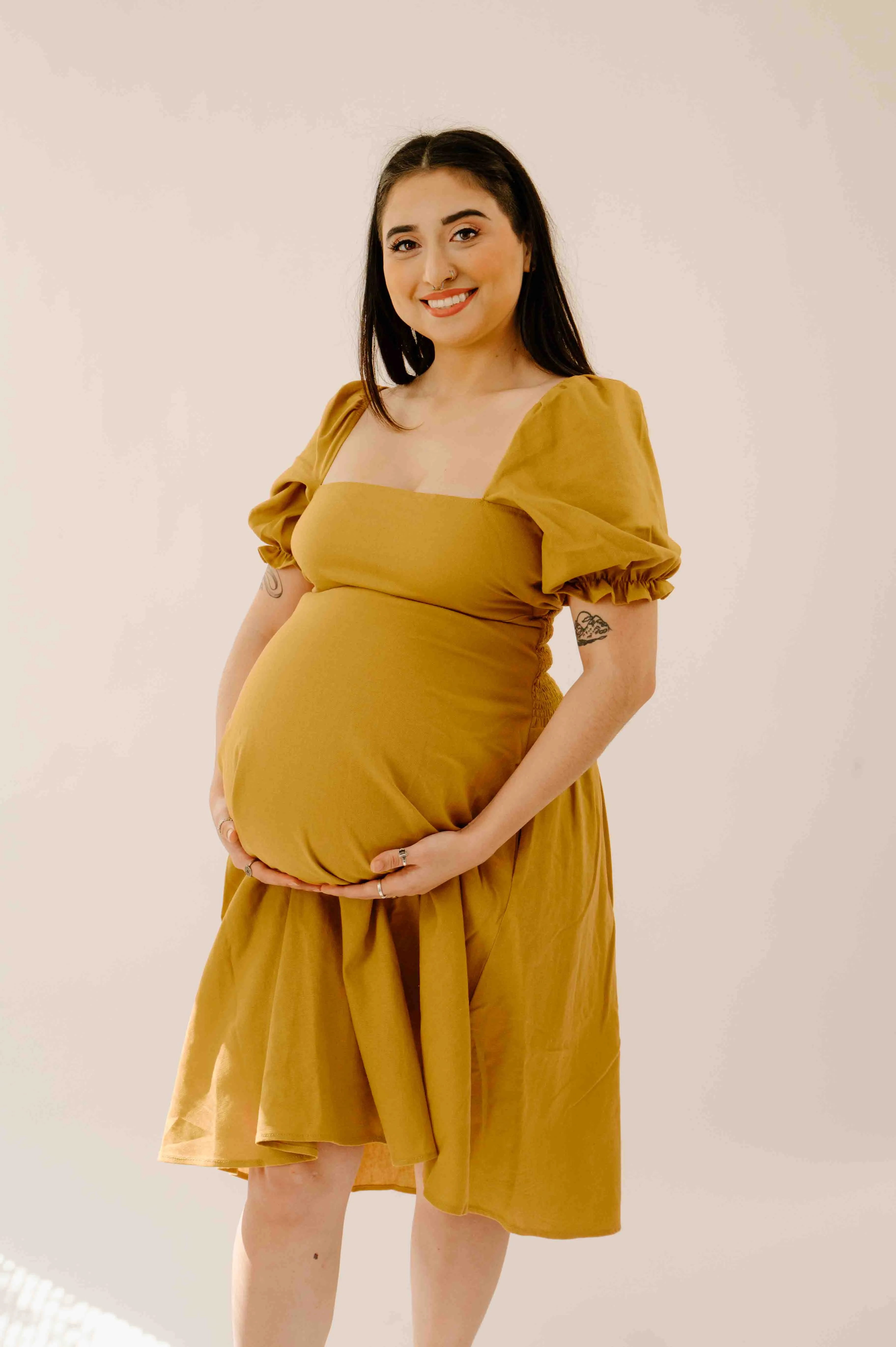 Selena Dress in Mustard sold by Lila Maternity product image thumbnail 2