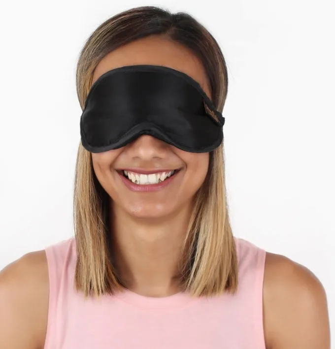 Ultra Silk Slim Sleep Mask, 100% Mulberry Silk - Black sold by Lila Maternity product image thumbnail 2