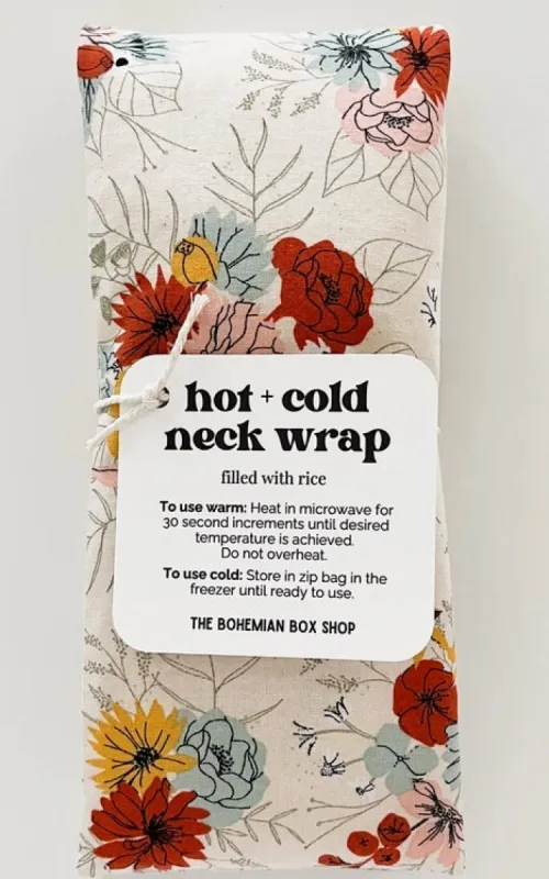 Hot & Cold Therapy Neck Wrap - Ivory Florals made by Lila Maternity