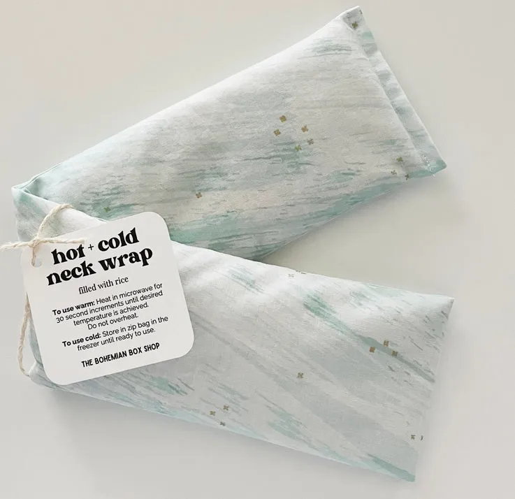 Hot & Cold Therapy Neck Wrap - Mint, White & Gold sold by Lila Maternity