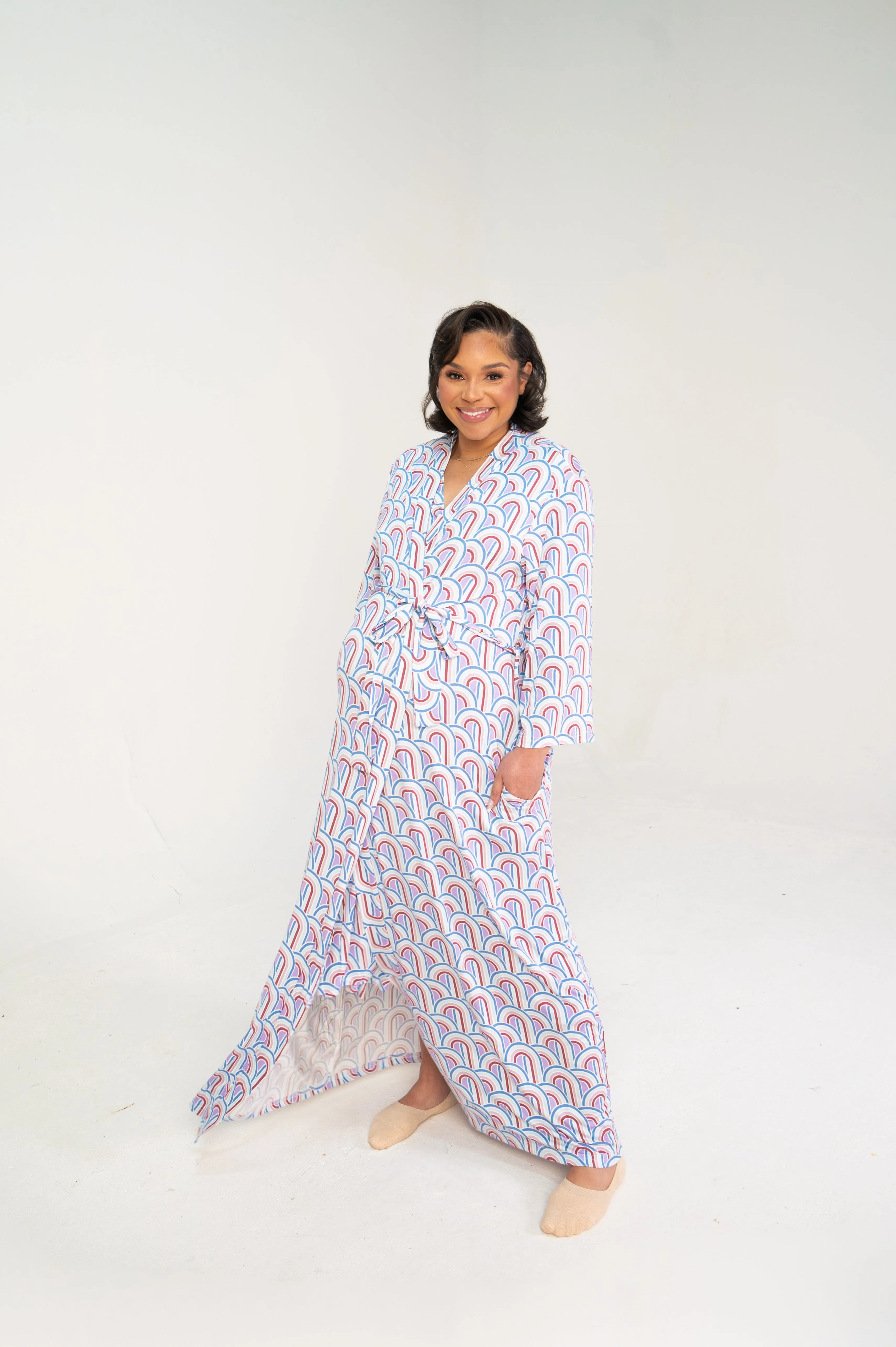 Robes in Limited Edition Rainbow sold by Lila Maternity