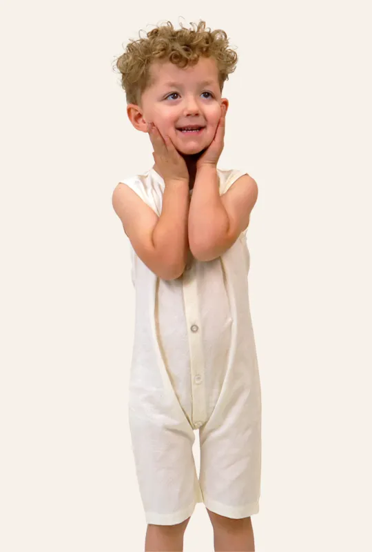 Emery Romper in Creme sold by Lila Maternity