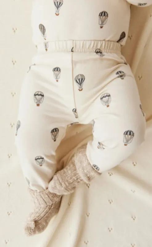 Organic Cotton Everyday Legging - Montgolfiere Cloud sold by Lila Maternity