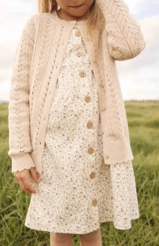 Organic Cotton Poppy Dress - Dainty Egret Blues sold by Lila Maternity