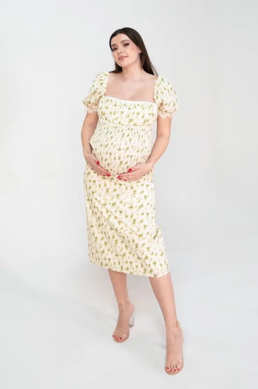 Isla Drop-Waist Maternity Dress sold by Lila Maternity