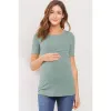 Rib-Knit Double Layer Maternity Nursing Top sold by Lila Maternity