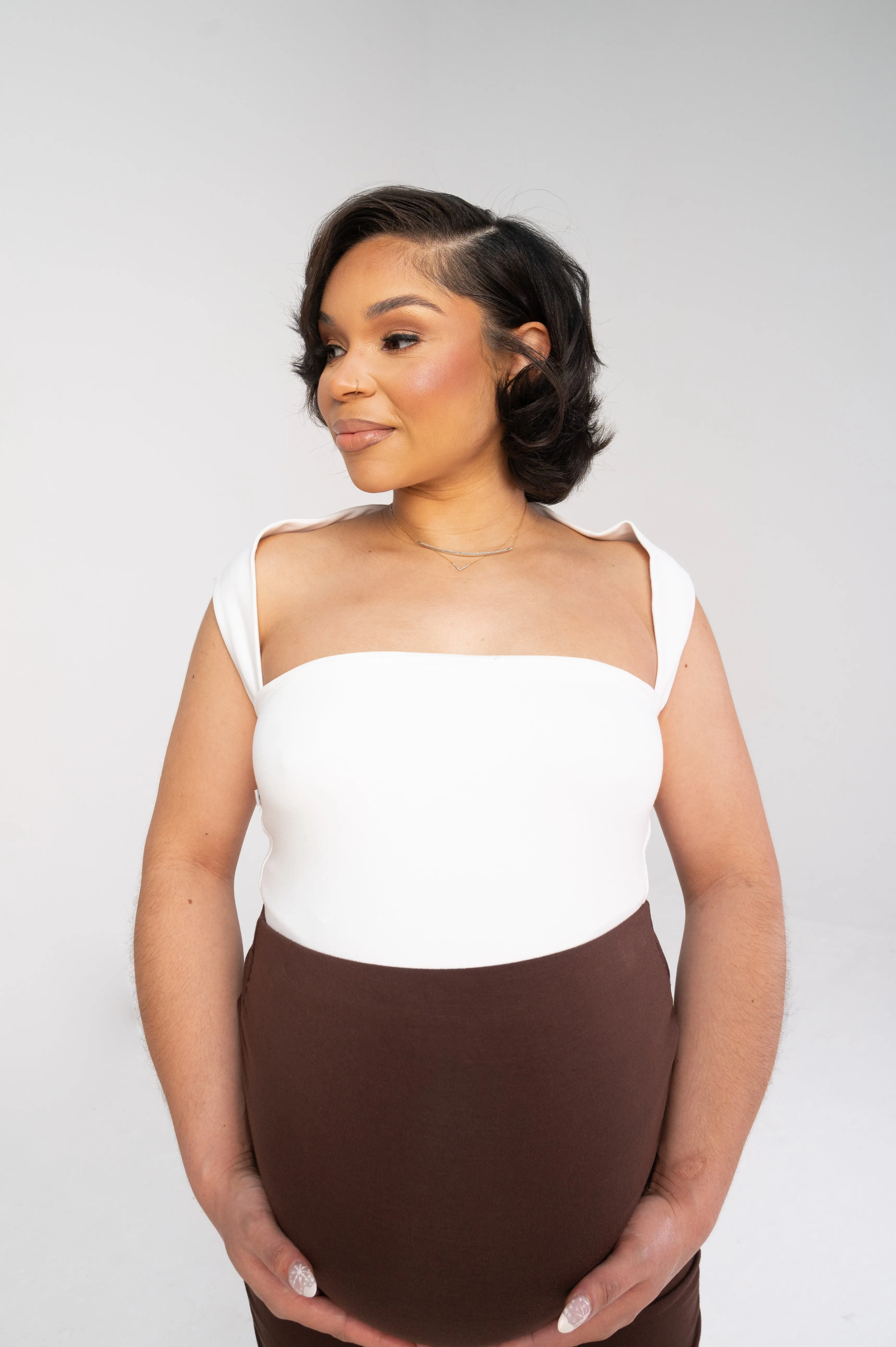 Talia Ruched Maternity Pencil Skirt sold by Lila Maternity product image thumbnail 4