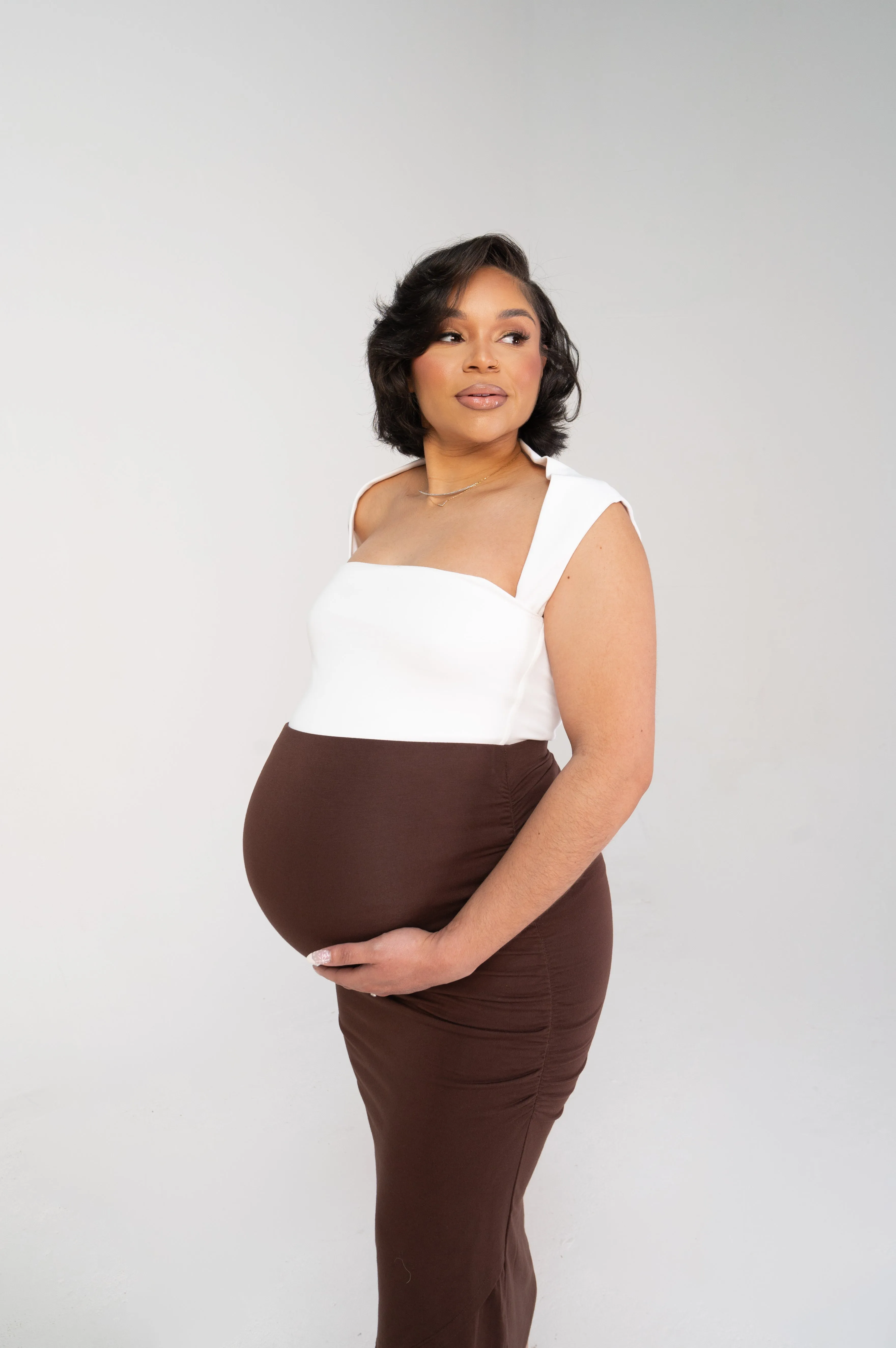 Talia Ruched Maternity Pencil Skirt sold by Lila Maternity product image thumbnail 2