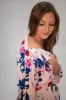 Amelia Labor & Postpartum Gown in Blush Floral sold by Lila Maternity