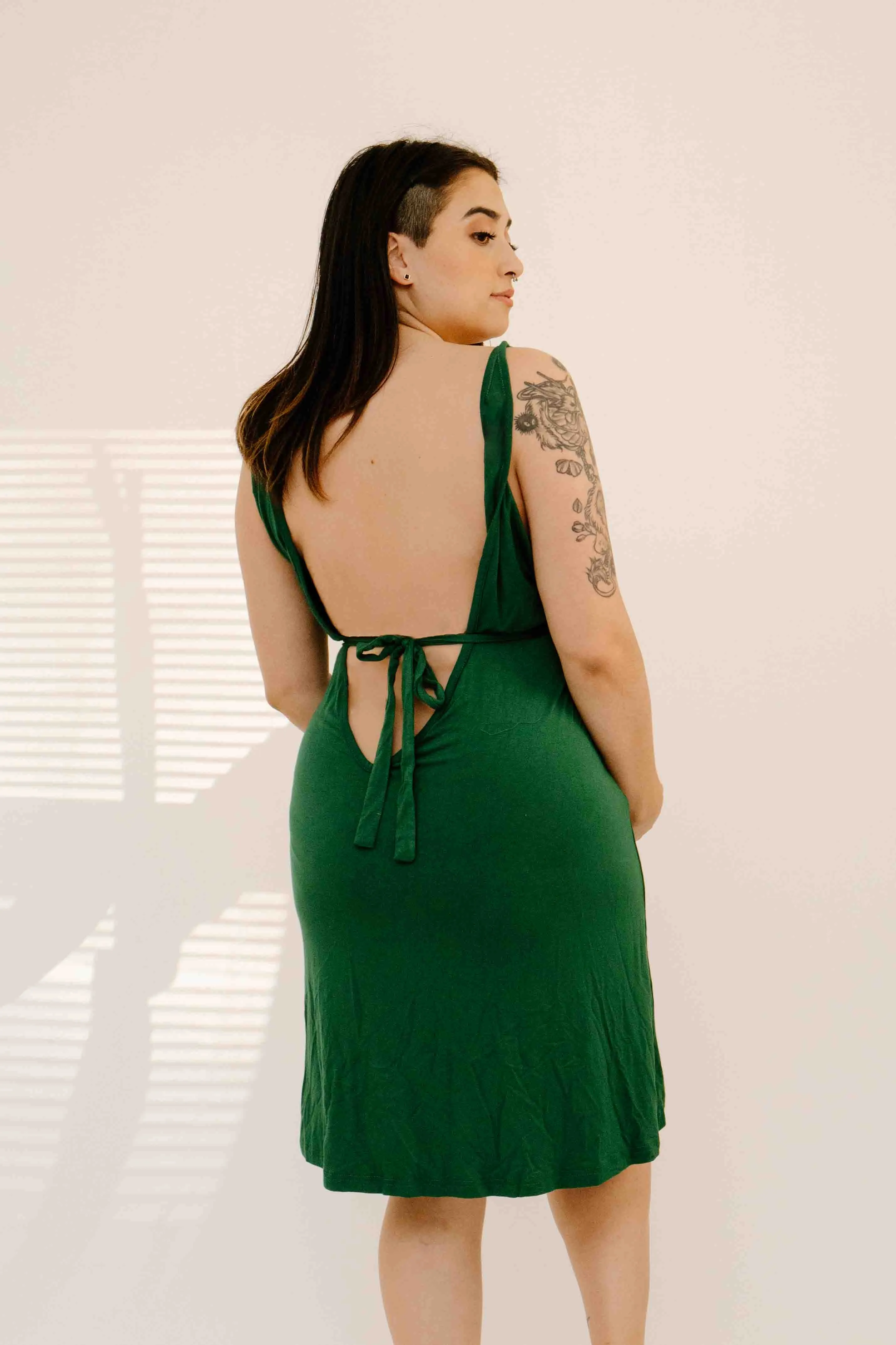 Juliet Labor & Postpartum Gown in Emerald-Limited Time sold by Lila Maternity product image thumbnail 4