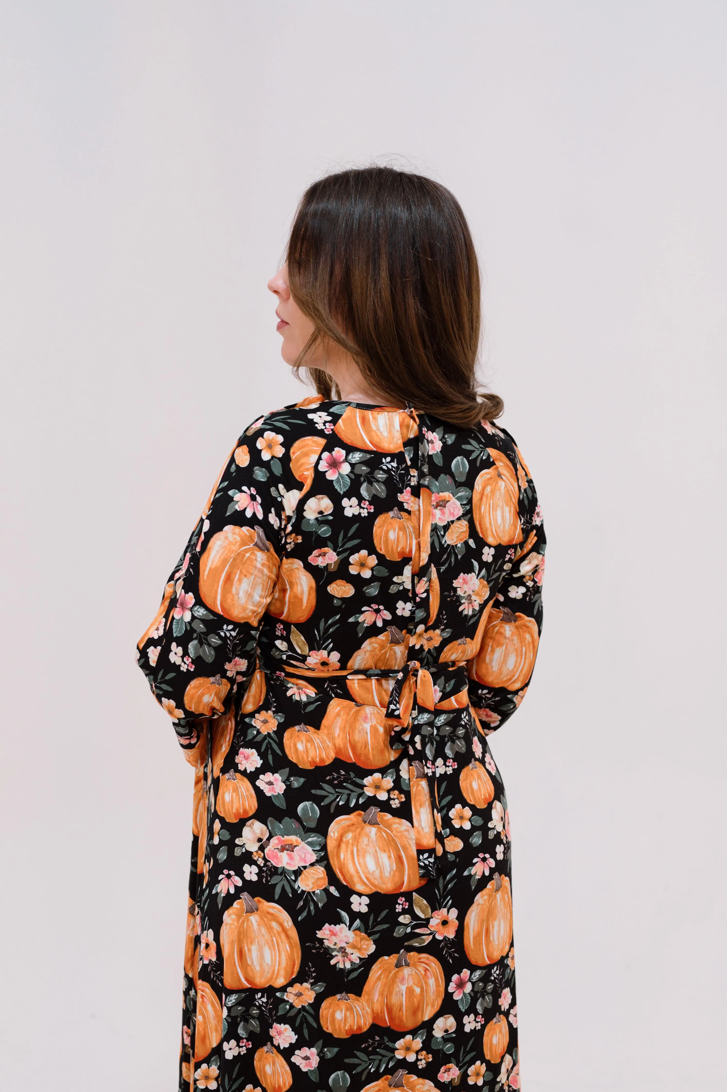 Amelia Labor & Postpartum Gown Harvest Floral sold by Lila Maternity product image thumbnail 2