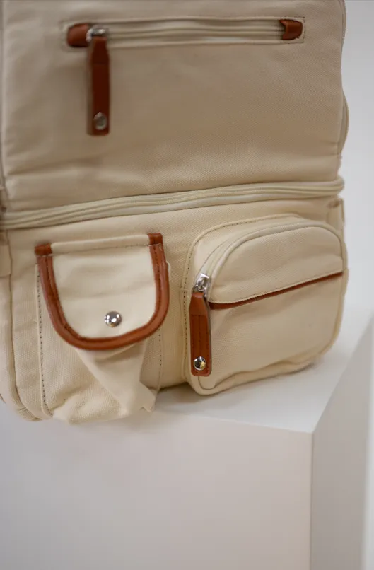 Lila Pumping & Nursing Diaper Bag in Cream sold by Lila Maternity product image thumbnail 3