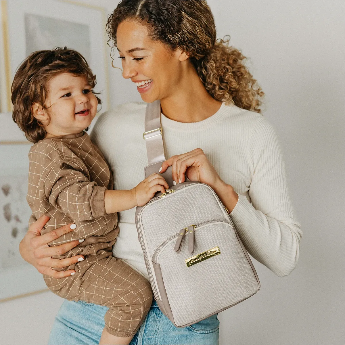 Criss-Cross Sling in Grey Matte Cable Stitch sold by Lila Maternity product image thumbnail 2