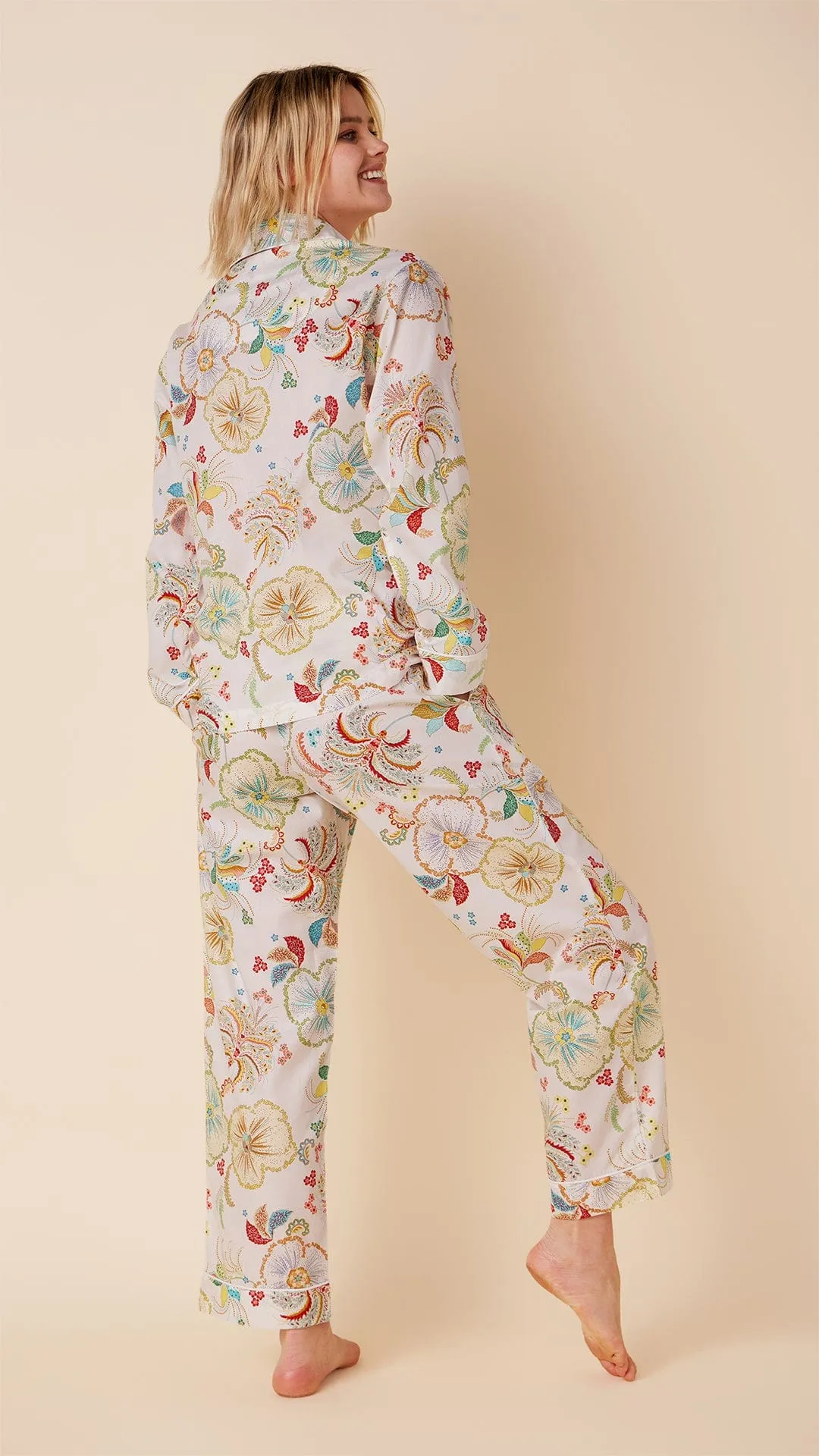 White Hawaiian Luxe Pima Pajama sold by the cat's pajamas product image thumbnail 2