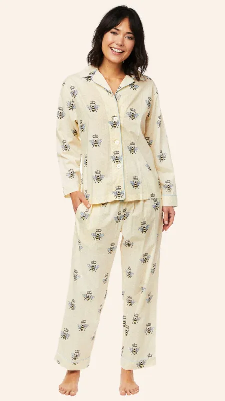 Queen Bee Luxe Pima Pajama - Honey sold by the cat's pajamas