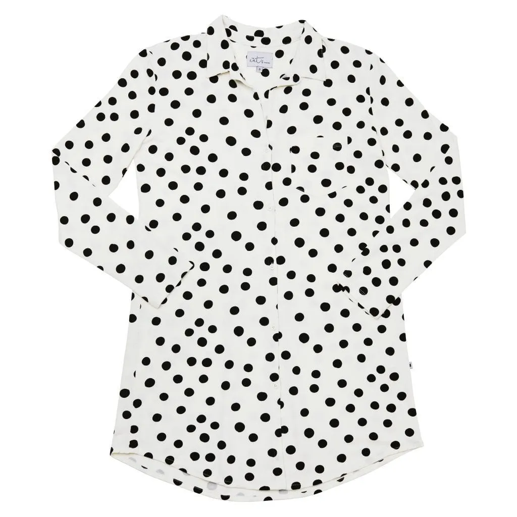Sprinkle Dots Pima Knit Night Shirt sold by the cat's pajamas product image thumbnail 2