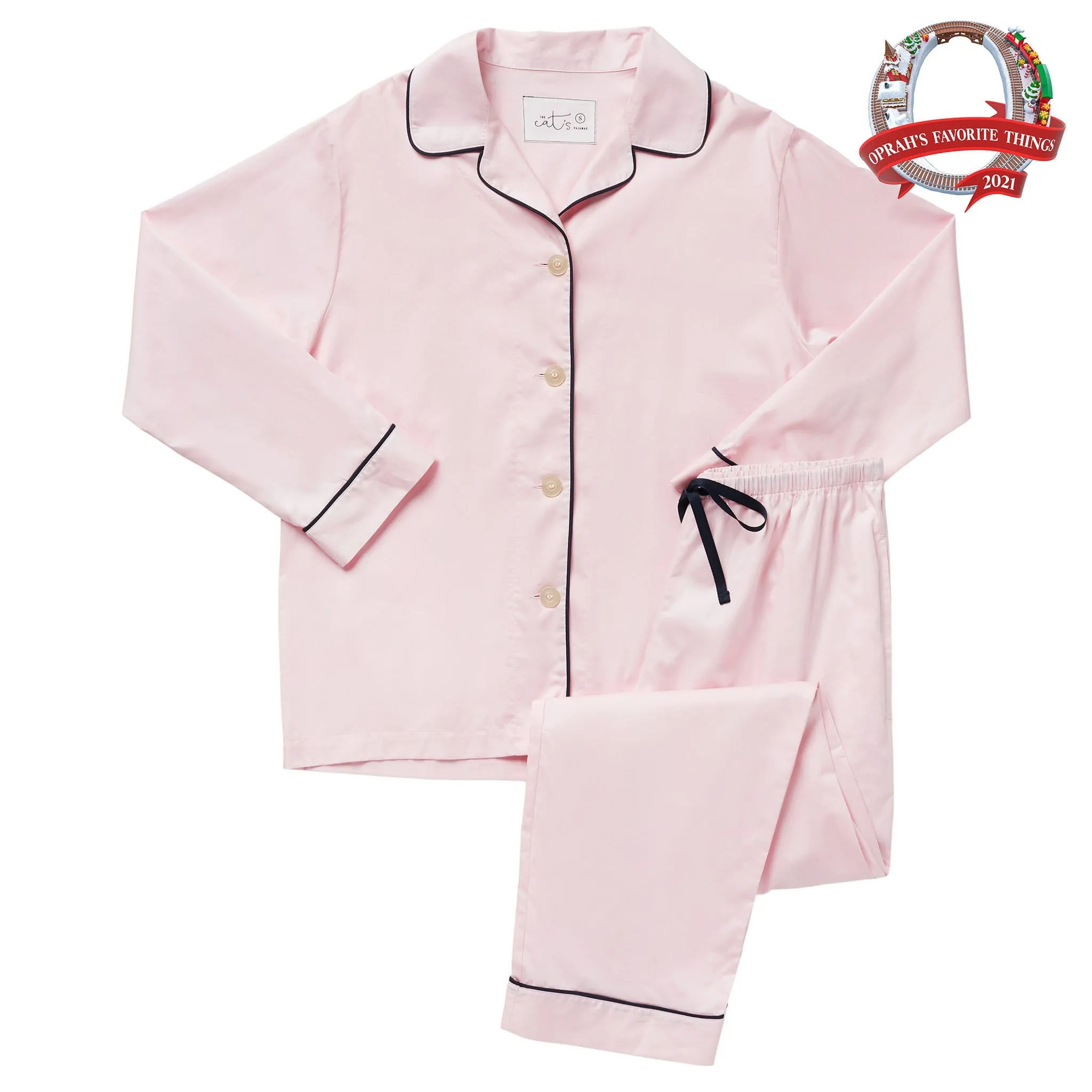 Classic Luxe Pima Pajama - Pink sold by the cat's pajamas product image thumbnail 2