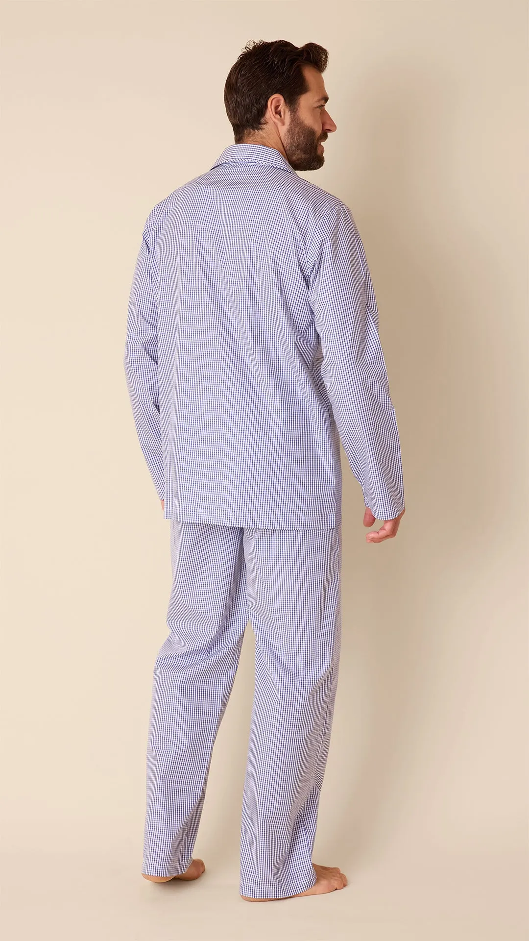 East Side Men's Luxe Pima Pajama - Blue sold by the cat's pajamas product image thumbnail 2