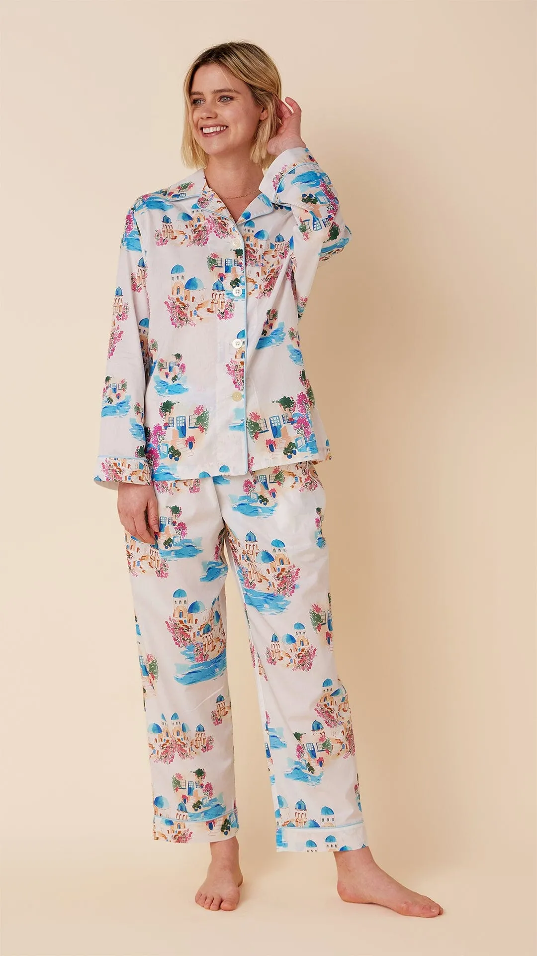 Santorini Luxe Pima Pajama sold by the cat's pajamas