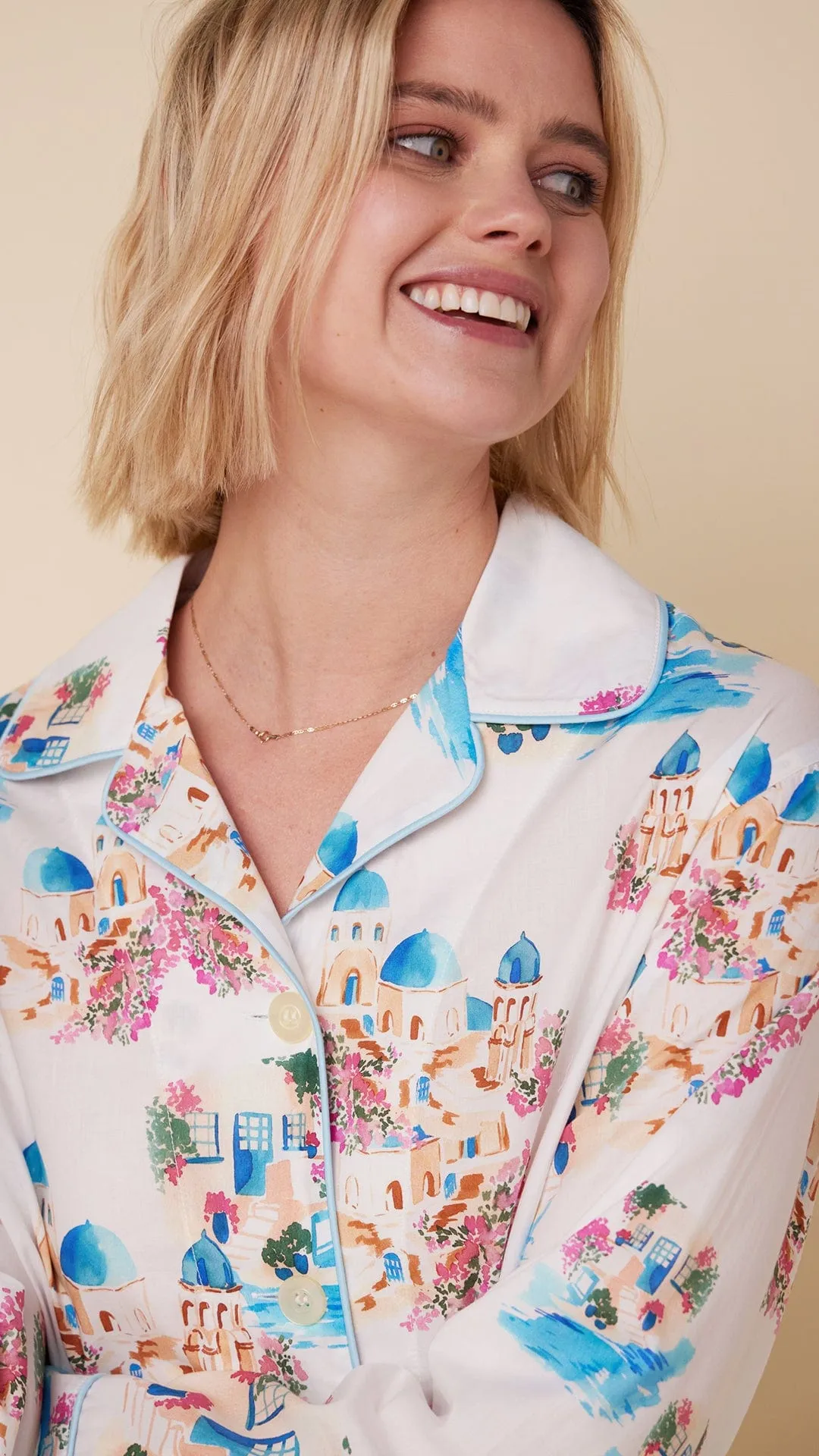 Santorini Luxe Pima Pajama sold by the cat's pajamas product image thumbnail 3