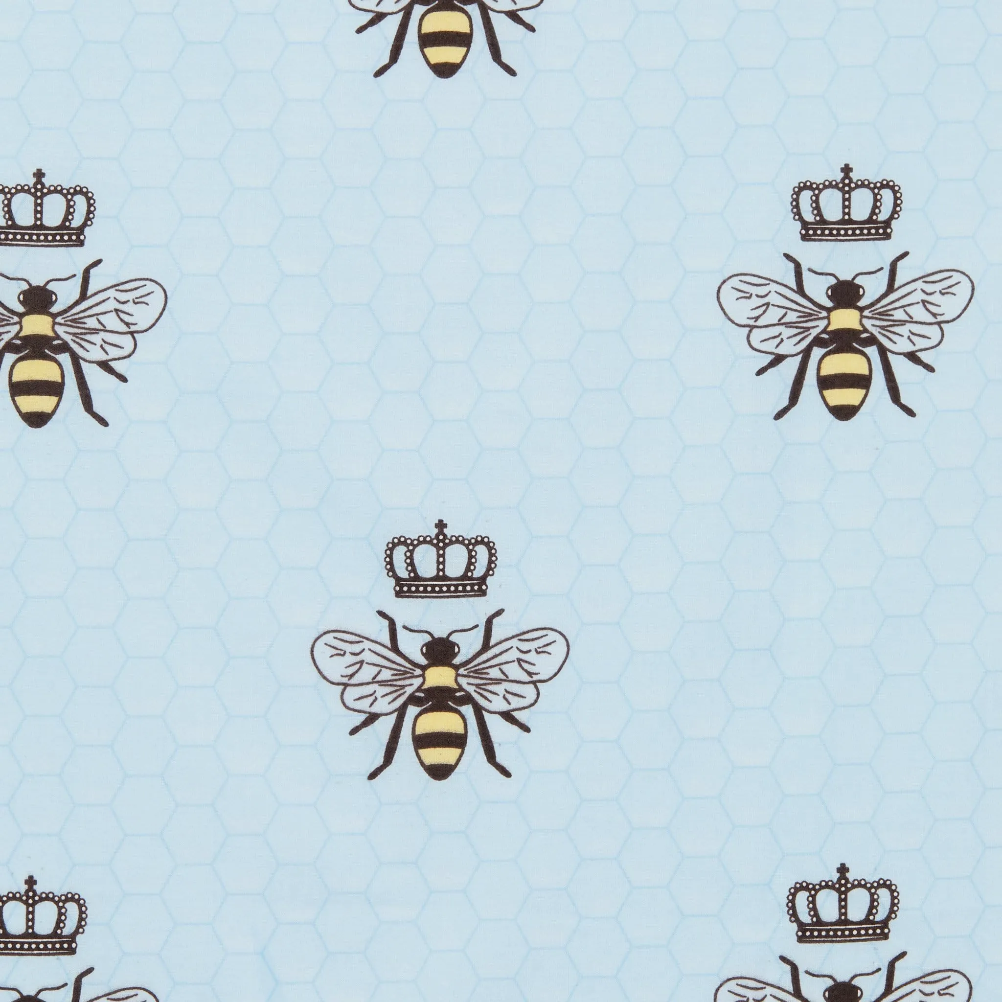 Queen Bee Shawl Collar Flannel Robe - Blue sold by the cat's pajamas product image thumbnail 3