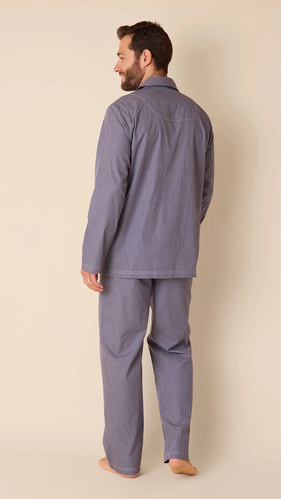 Charleston Men's Luxe Pima Pajama - Navy sold by the cat's pajamas product image thumbnail 2