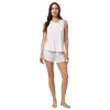 Classic Pima Knit Tank with Short - Powder Pink sold by the cat's pajamas