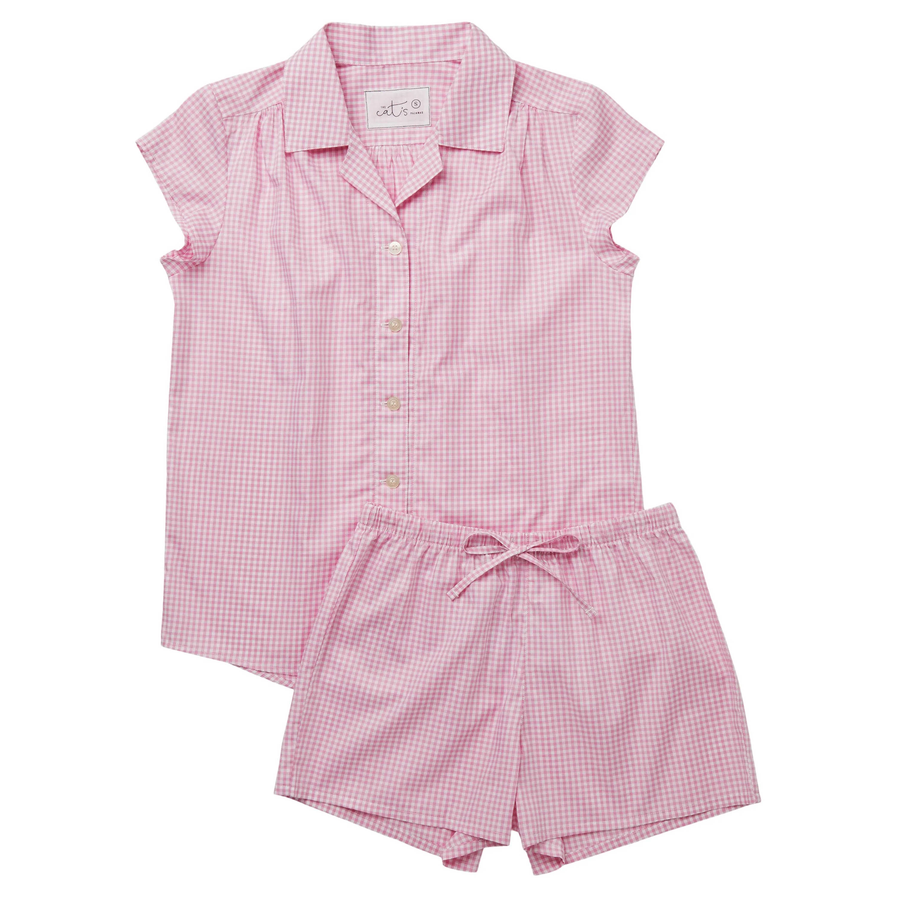 Classic Gingham Pink Short Set sold by the cat's pajamas product image thumbnail 4