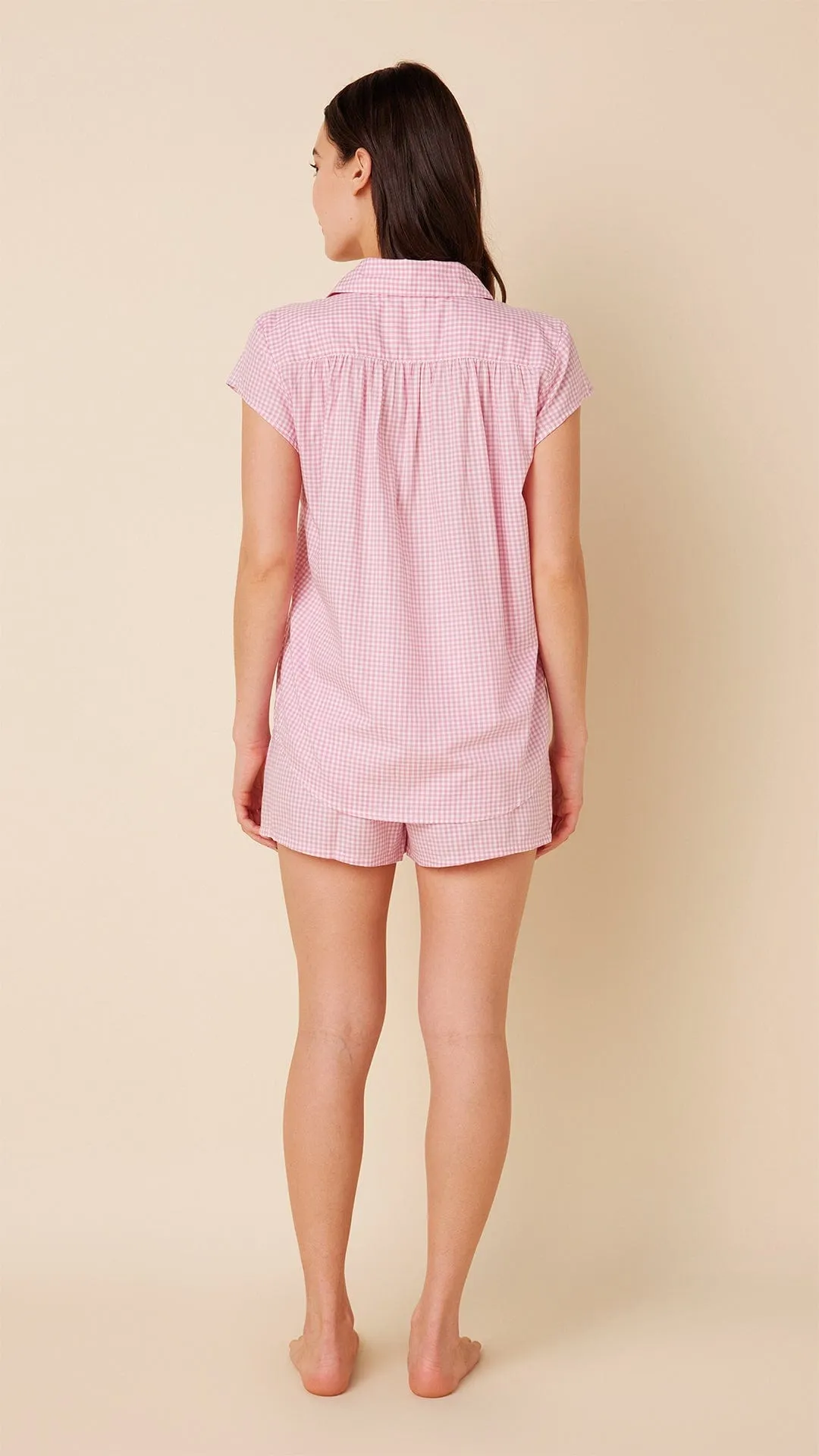 Classic Gingham Pink Short Set sold by the cat's pajamas product image thumbnail 3