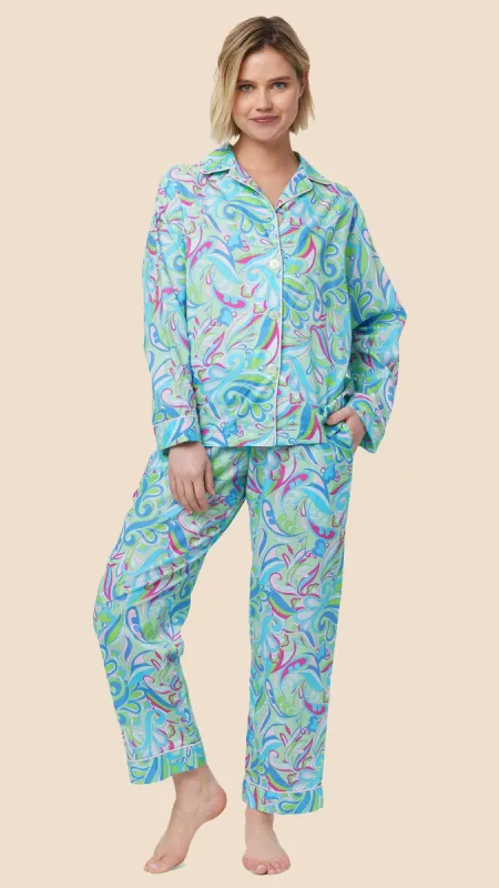 Day Tripper Luxe Pima Pajama sold by the cat's pajamas