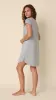 Classic Pima Knit Short-Sleeved Sleep Shirt - Heather Grey sold by the cat's pajamas