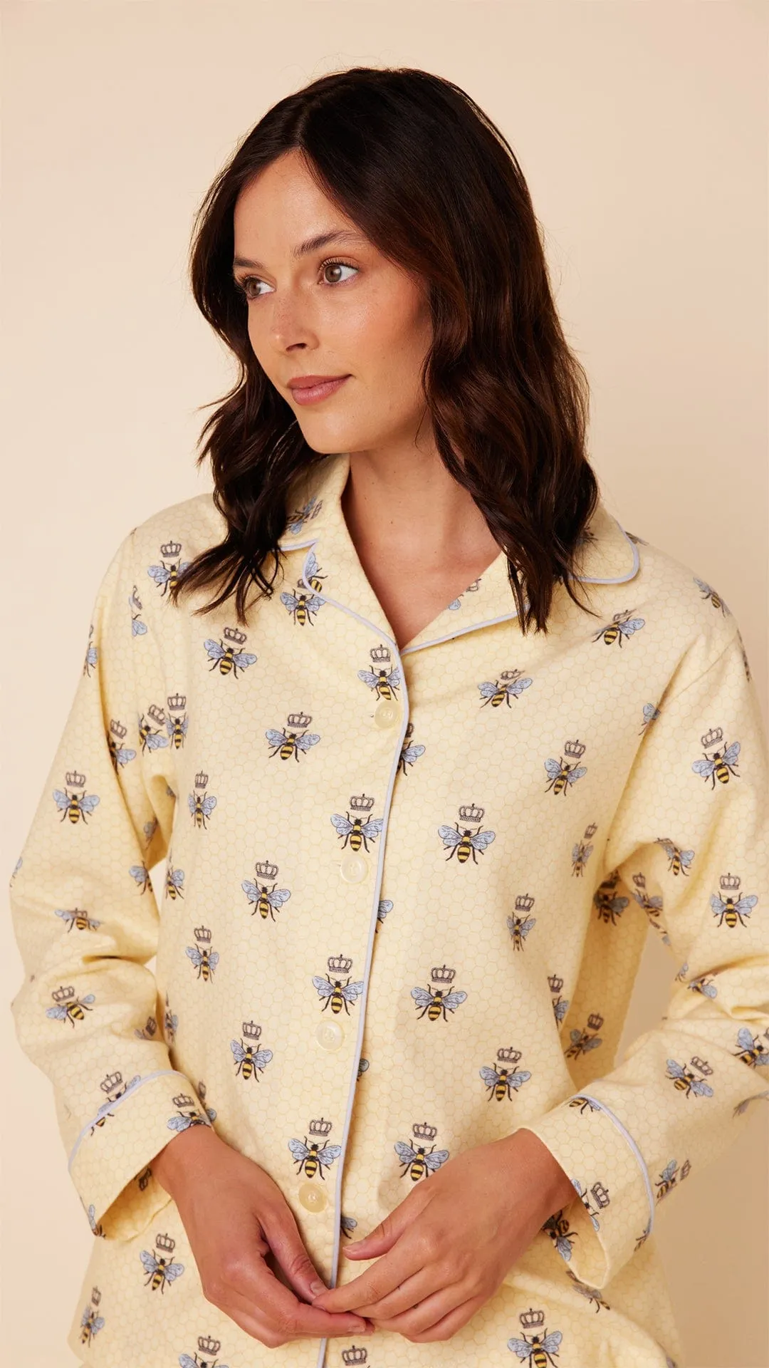 Queen Bee Flannel Pajama - Honey sold by the cat's pajamas product image thumbnail 2