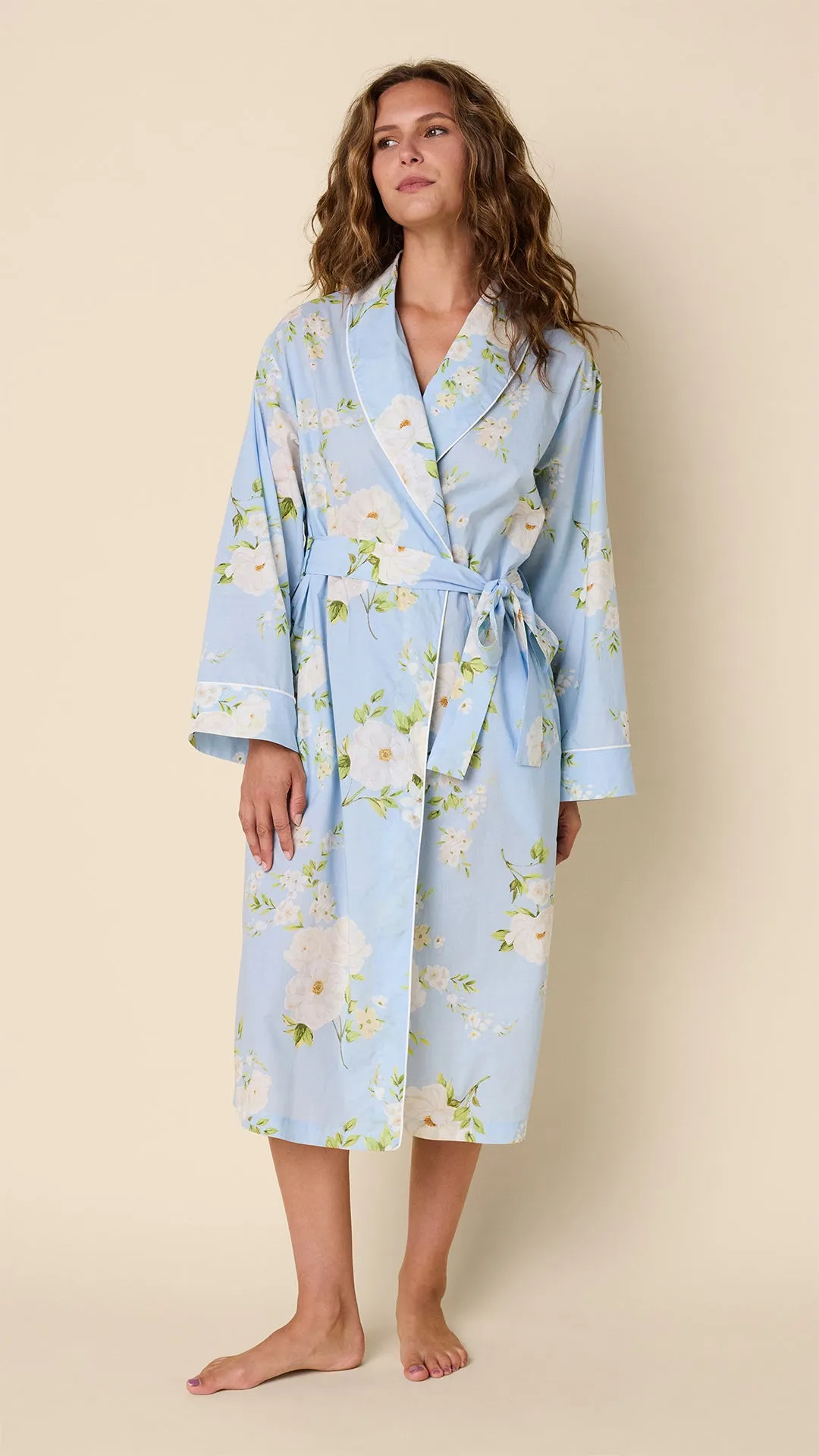 Orla Luxe Pima Shawl Robe sold by the cat's pajamas