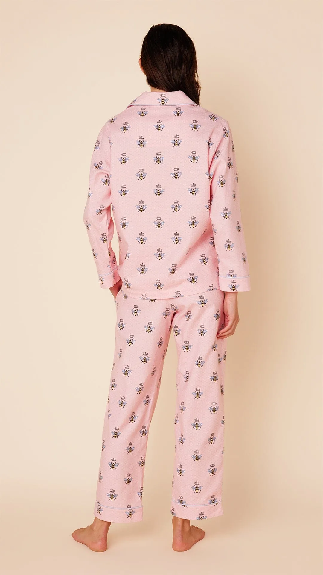 Queen Bee Flannel Pajama - Pink sold by the cat's pajamas product image thumbnail 2