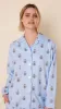 Queen Bee Flannel Pajama - Blue sold by the cat's pajamas