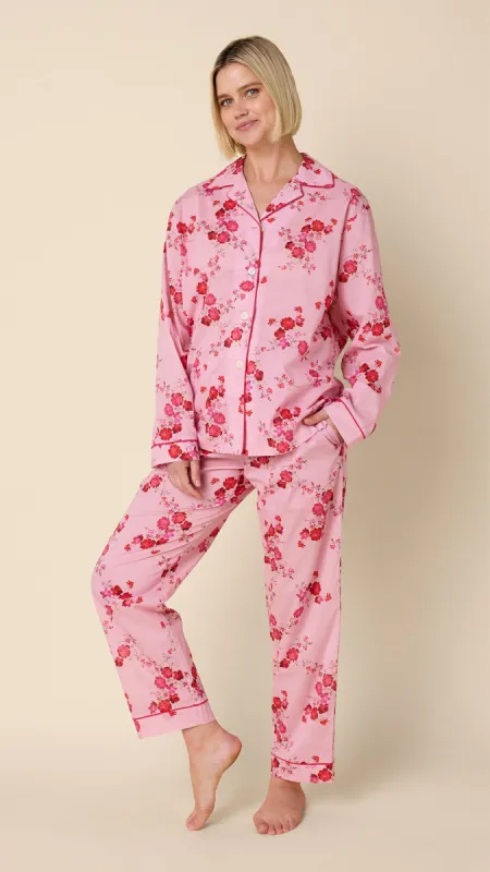 Pink Roses Voile Pajama sold by the cat's pajamas