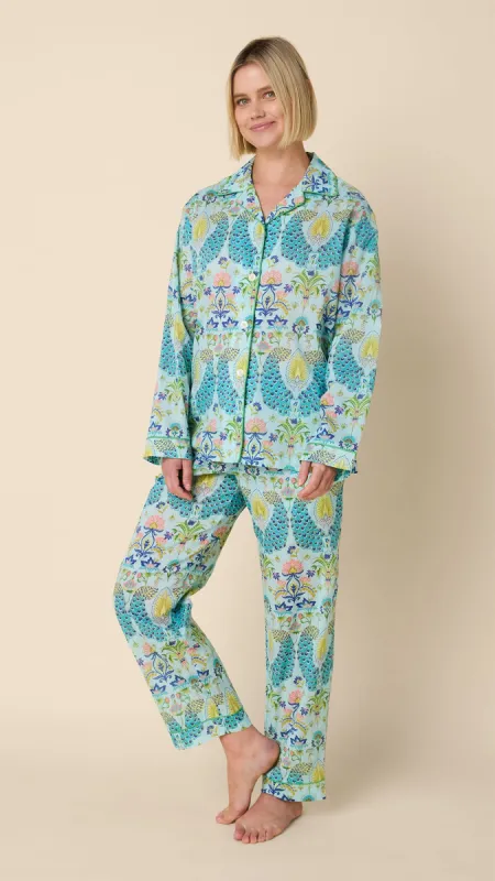 Peacock Voile Pajama sold by the cat's pajamas