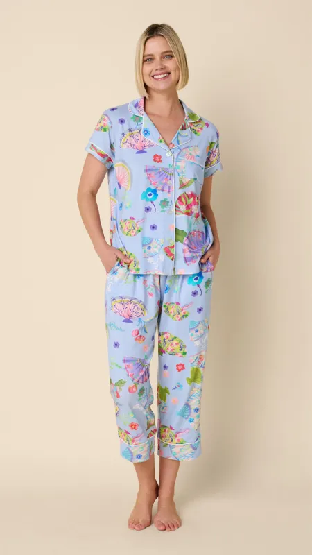 Shanghai Fans Pima Knit Capri Set sold by the cat's pajamas