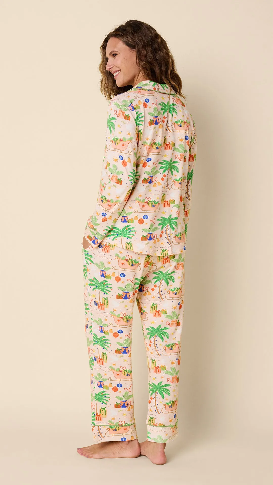 California Christmas Pima Knit Long-Sleeved Pajama sold by the cat's pajamas product image thumbnail 3