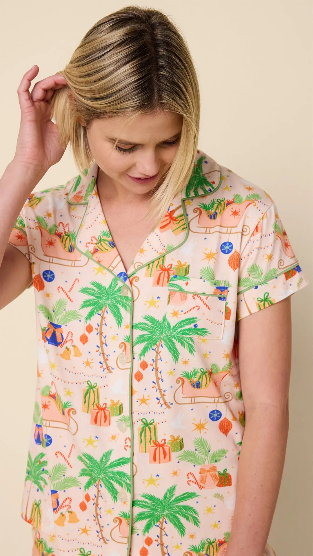 California Christmas Pima Knit Capri Set sold by the cat's pajamas product image thumbnail 2