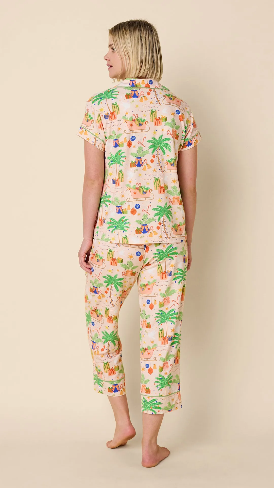 California Christmas Pima Knit Capri Set sold by the cat's pajamas product image thumbnail 3