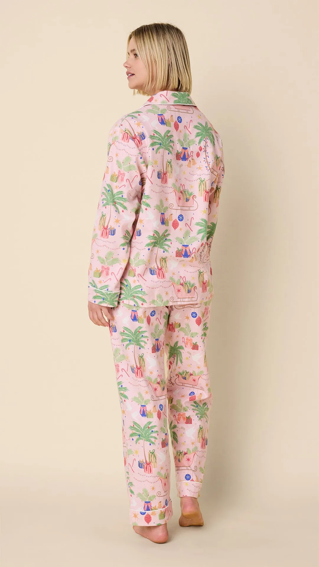 California Christmas Flannel Long-Sleeved Pajama sold by the cat's pajamas product image thumbnail 3